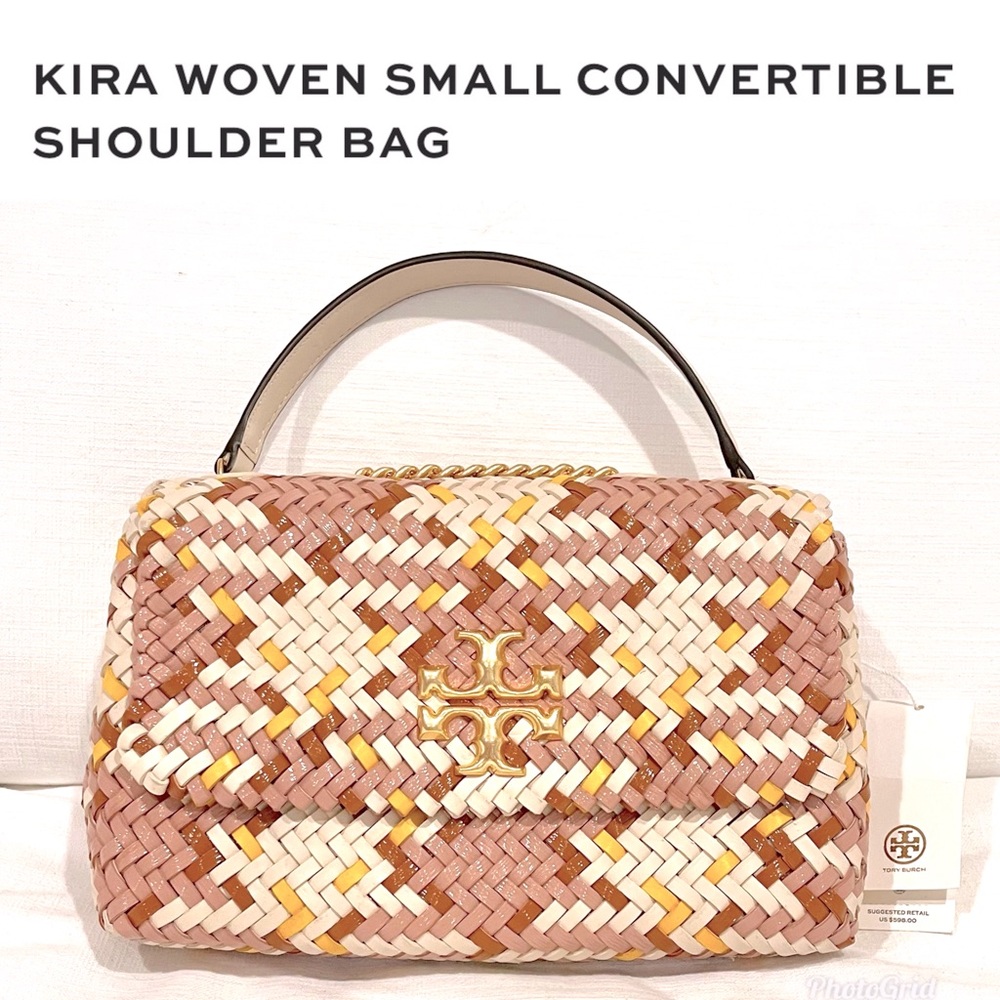 Tory Burch Kira Woven Convertible Shoulder Bag